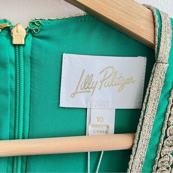 LILLY Pulitzer Taylane Embroidered Maxi Shift Dress NWT Womens Size 10 - Picture 8 of 11